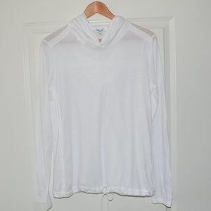 Splendid Light Cotton Hoodie Shirt in Whilte - Size M